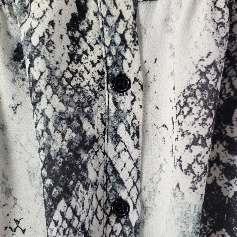 Boohoo‎ Womens US 6 Snake Print Smock Dress Oversized Long Sleeve Grunge Vibes - Picture 4 of 11